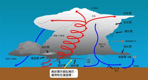 積雨雲特徵|附加特徵和附屬雲